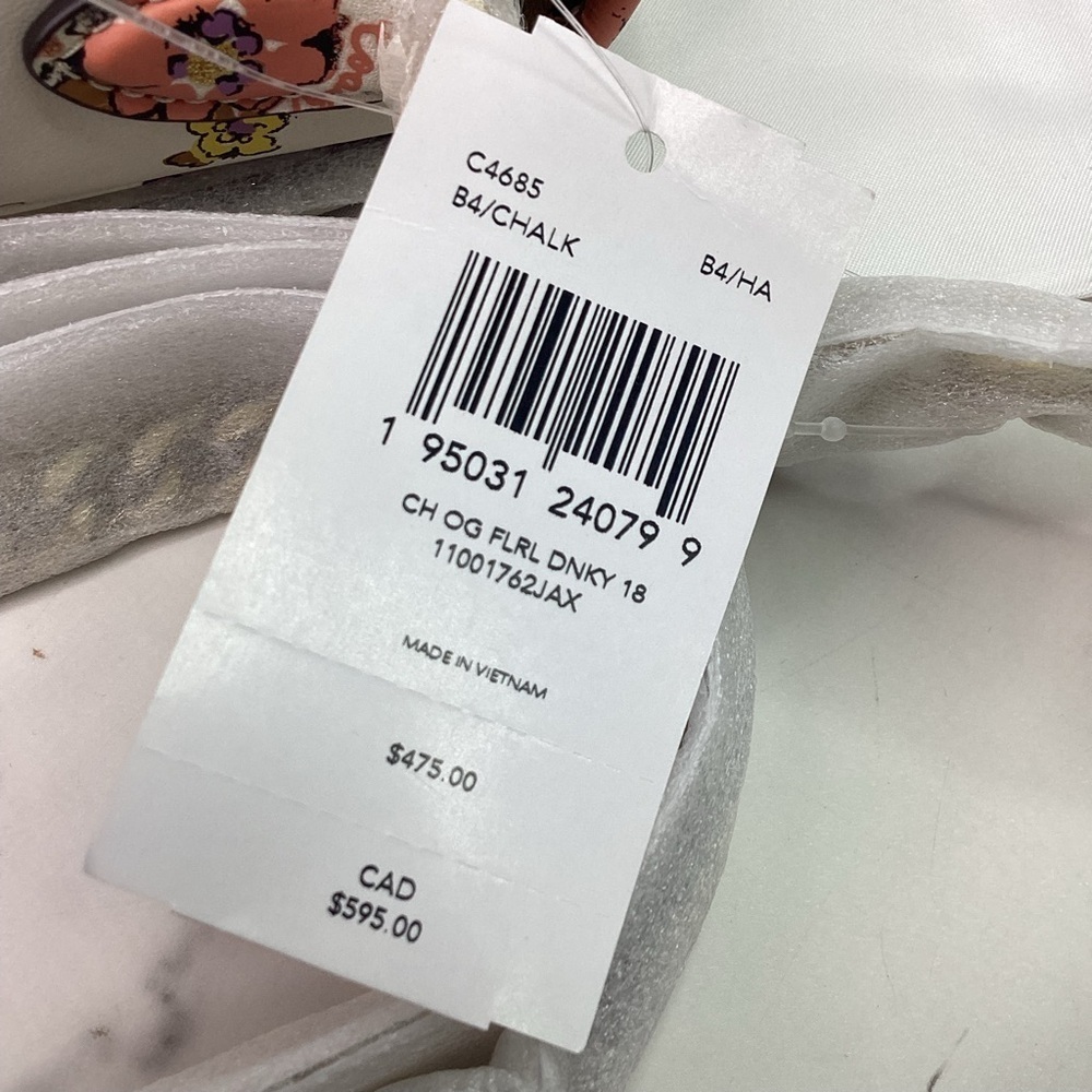 COACH DINKY 18 QUILTING FLORAL‎ BAG NAPPA LEATHER CHALK MULTI PURSE CROSSBODY - Picture 16 of 16